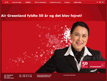 Tablet Screenshot of 50.airgreenland.dk